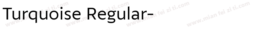 Turquoise Regular字体转换